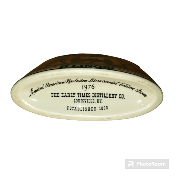 Vintage The Early Times American Revolution Bicentennial-Illinois Cer. Decanter - Picture 6 of 10